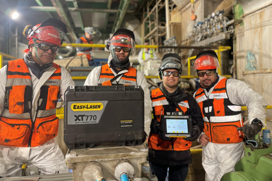 Shaft alignment increases reliability of drying lines in pulp mill