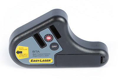 Laser transmitter for belt alignment